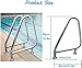 Sturdy Pool Safety Handrails Pool Handrails Swimming Pool Hand Rail for In Ground Swimming Pools with All Accessories and Grip Rail Grip Sleeve 4ft, 304 Stainless Material, 440lbs Load Capacity