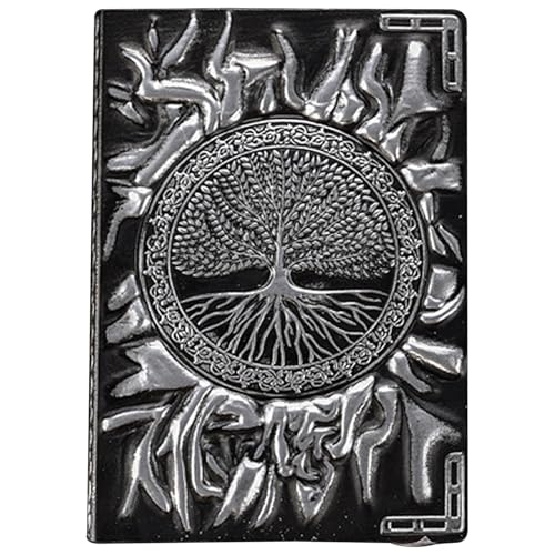 Genérico Leather Journal Lined Notebook - Vintage Embossed Journal, 200 Pages of Acid Free Paper, Sturdy Professional Stationery, Ideal for Writers Travelers Offices Home