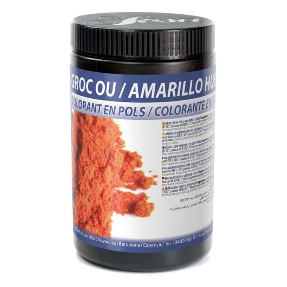 SOSA Colorante en polvo sintetico - Hidrosoluble- Uso alimentario (Amarillo huevo, Grande)