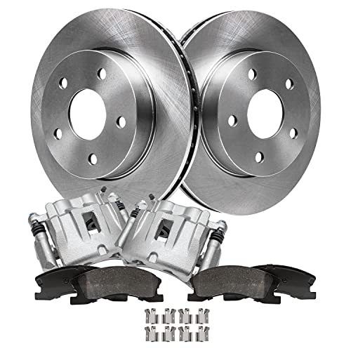 Detroit Axle - Front Disc Rotors + Brake Calipers +