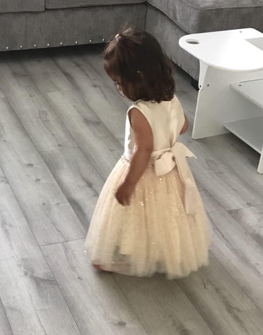 Weileenice Flower Girl Vintage Dress Kids Sparkly Tulle Formal Photo Shoot Wedding Party Prom Dresses