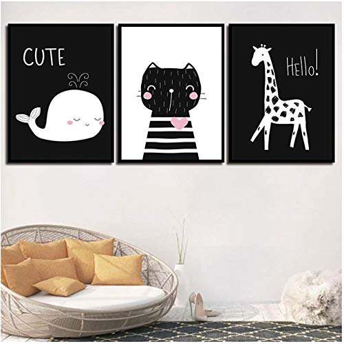 Affiche murale chambre des enfants animaux mignons pour créer un espace apaisant