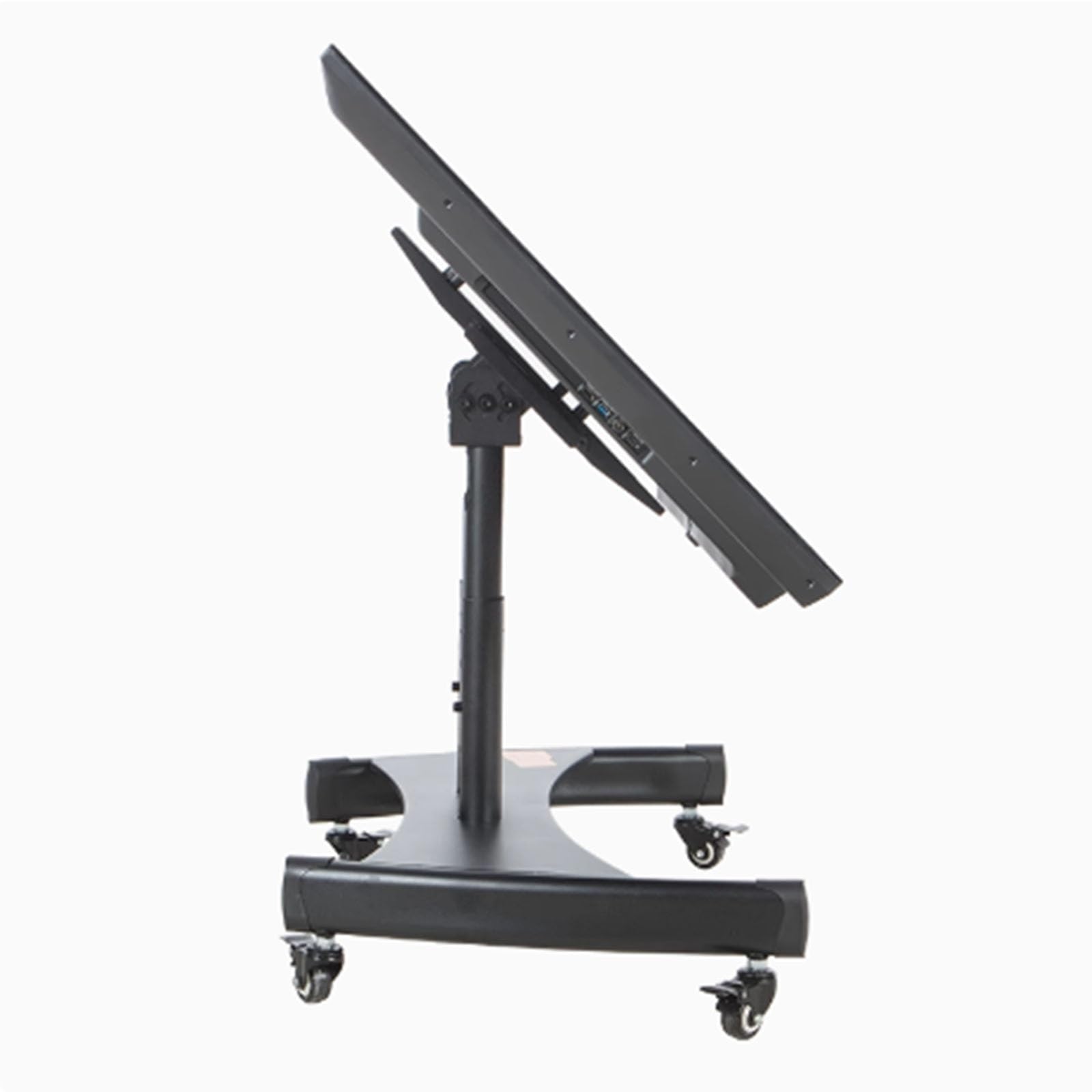 HPTHLY Height Adjustable Mobile Tv Mount Stand - Floor Standing Tv Mount, Mobile Tv Cart On Wheels, Lcd Tv 360 Degree Rotating Frame Floor Stand, For 32-70 Inch Screens Mobile Stand
