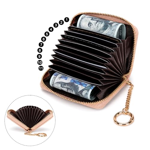 Image of Montana West Small Credit Card Holder for Women Rfid Blocking Compact Card Organizer Multiple Card Slots With Zipper