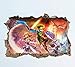 Pegatinas de pared Zelda Link Wall Smash Decal Sticker 3D Dormitorio Vinilo Mural Art -60 * 90 CM