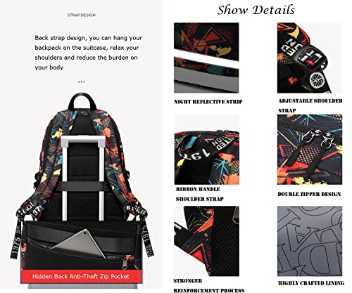 American Football Player 15 Multifunction Rugby Backpack Travel Laptop Daypack Night Reflective Strip Fans bag For Men Women (Grey Pattern - 2)3