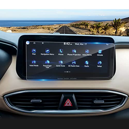 Coleya 2021 2022 2023 Santa Fe Screen Protector for Hyundai Santa Fe (SEL/XRT/Limited/Calligraphy) 10.25-inch Touch Screen, 9H HardnessTempered Glass 2022 2023 Santa Fe Hybrid Accessories 10.25