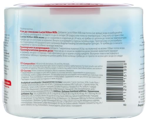 Image of Beaphar Lactol Newborn Kitten Milk Food with DHA, Vitamins & Minerals, Kitten Milk Replacer- 200g