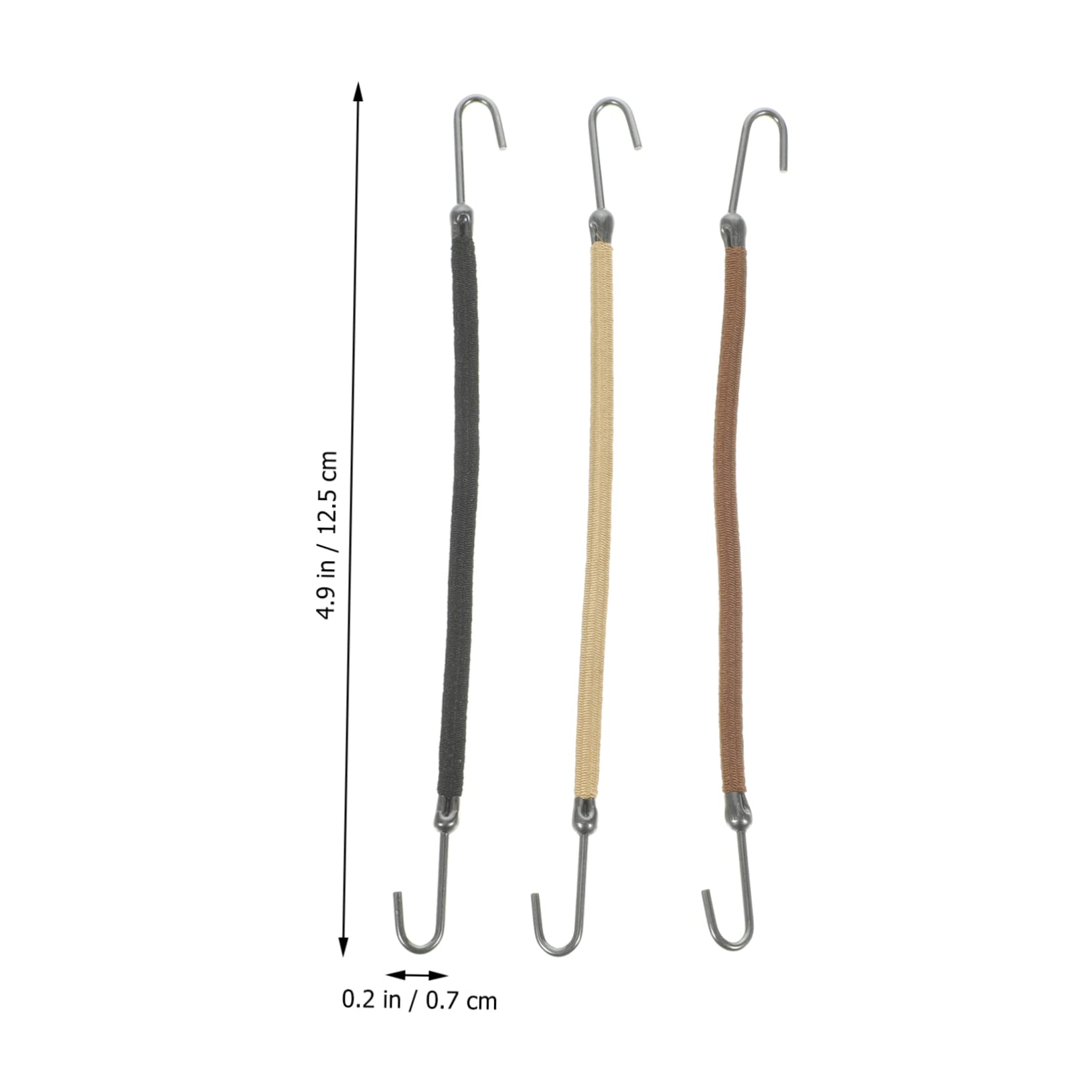 Baluue 60stücke Teiliges Haargummis Mit Haken Für Elastische Haarbänder Kaffee Und Aprikose Für Dickes Lockiges Und Glattes Haar Für Sport Und Alltag