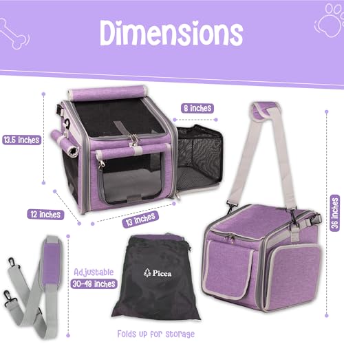 Picea cesta de bicicleta para cães, janelas de malha, 2 trelas de segurança, laterais macias, transp