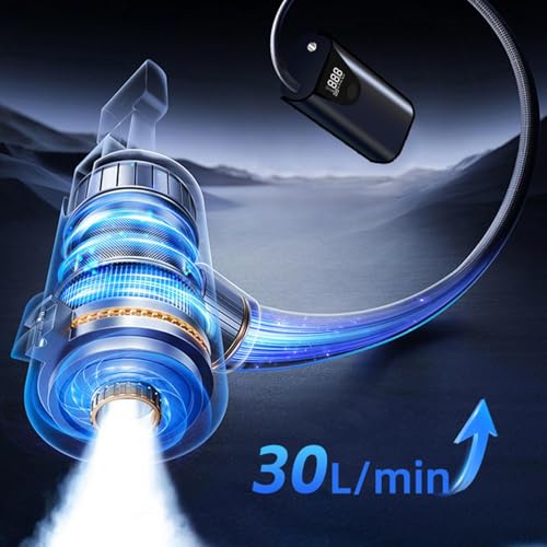 Compresseur d'air de pneu rechargeable compact à arrêt automatique - 4