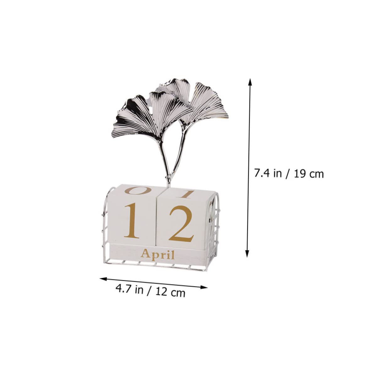 Tofficu 4 Stück Ginkgo-blatt-tischkalender Stehender Blockkalender Standkalender Countdown- Desktop-ornament Dekoration Tischdekoration Für Weihnachten Holz