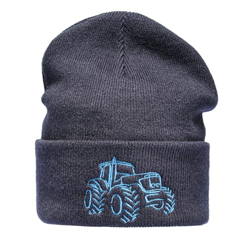 Bonnet cadeau pour garçon et fille motif engins de construction