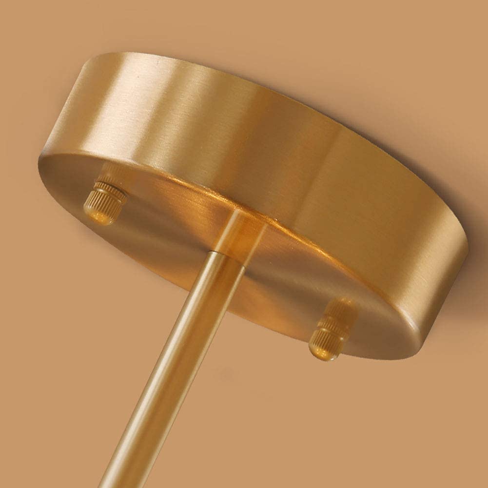Lampadario di Cristallo Semplice e Lussuoso, lampadario a Sospensione in Ottone Spazzolato, 8 luci, Illuminazione da soffitto per Camera da Letto, corridoio, Bar, Soggiorno - Rame