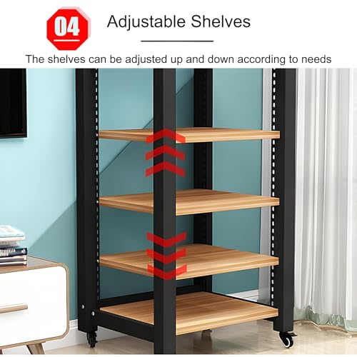 Support multimédia Av avec meuble stéréo multifonction et étagères de salon modulables - 7