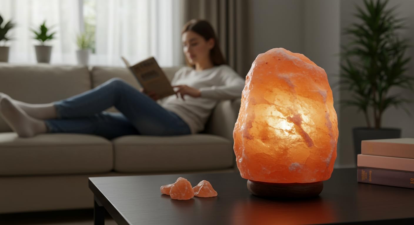 Black Tai Salt Co. 6-8 Pounds Natural Himalayan Salt Lamp – Hand-Carved Pink Salt Rock Lamp for Home, Bedroom, Office & Spa Décor