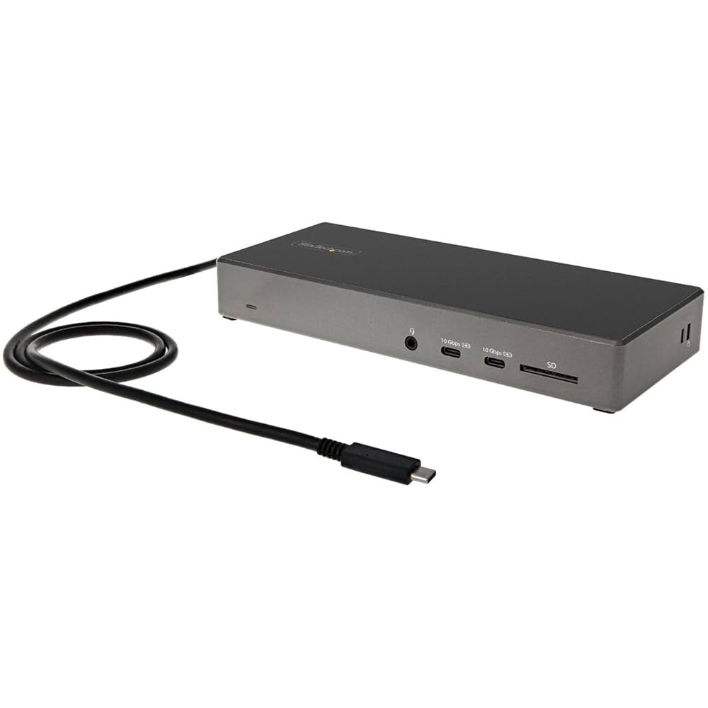 オフィス用品 startech.com dual 4k docking station StarTech.com Dual-Laptop KVM Dock with Dual 4K Display Support