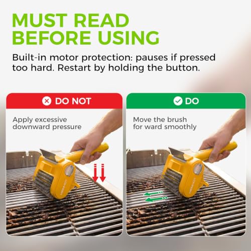 3-in-1 Electric Grill Brush with Support Roller for Effortless Cleaning - image 4