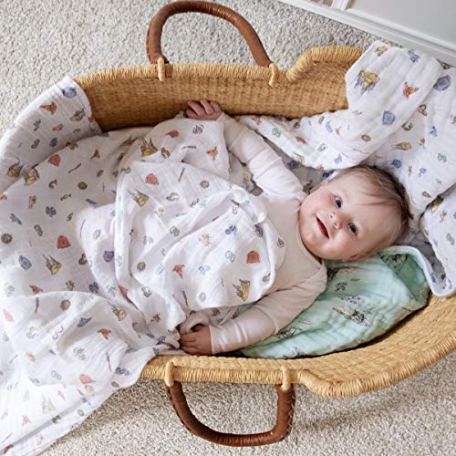 Image of aden + anais Dream Blanket-Muslin Baby Blankets for Girls & Boys-Ideal Lightweight Newborn Nursery & Crib Blanket-Unisex Toddler & Infant Bedding-Shower & Registry Gift, Hogwarts Essentials