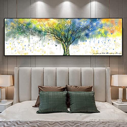 Affiches d'art mural arbre abstrait 45x130cm pour décoration salon