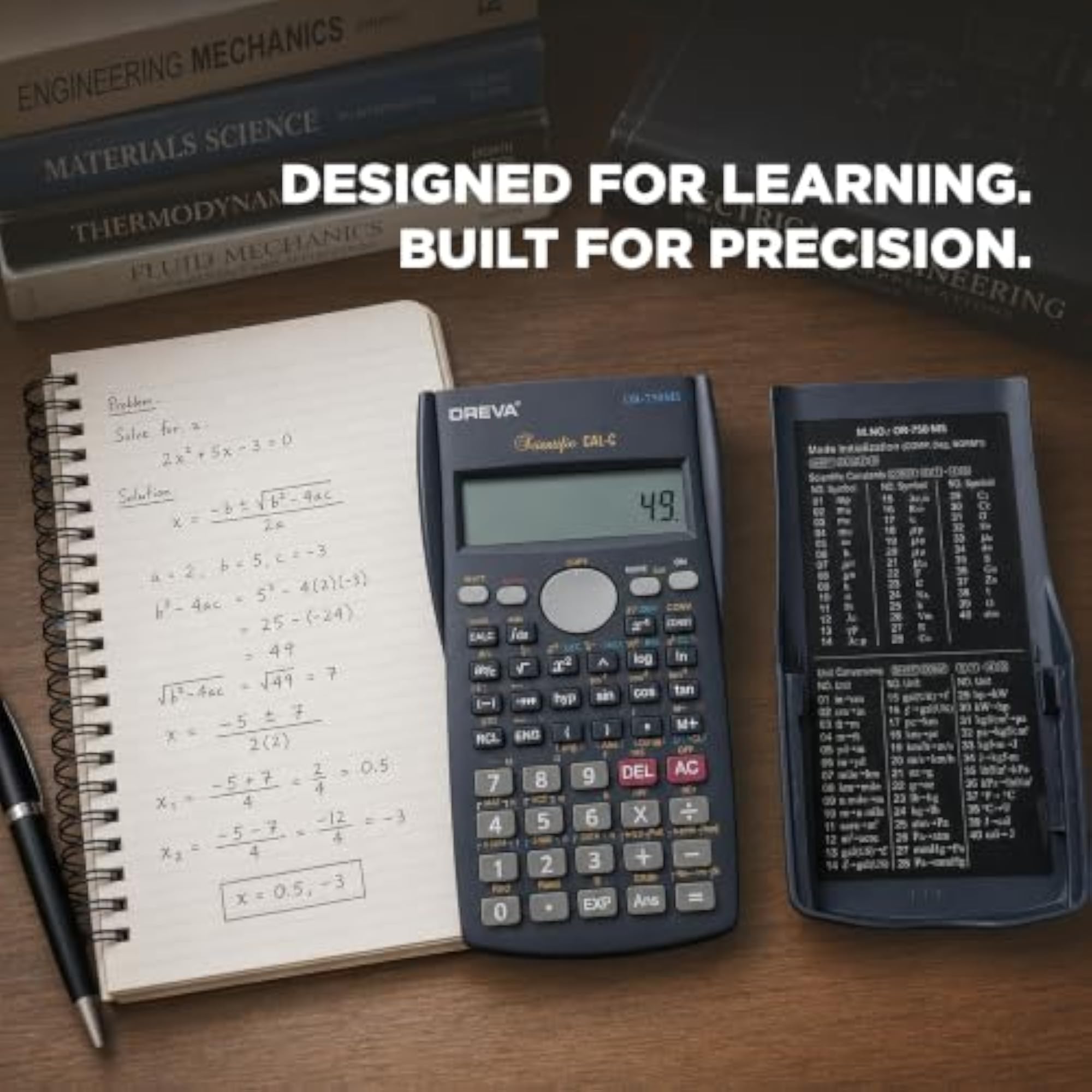 Engineering Scientific Calculator, 2-Line LCD
