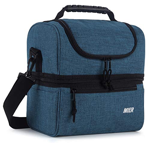 MIER Adult Lunch Box Insulated Lunch Bag Large Cooler Tote Bag for Men