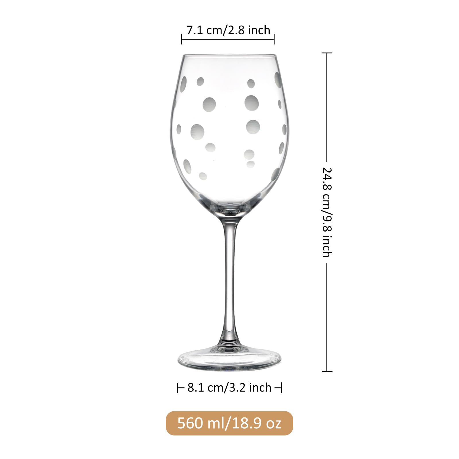 Joeyan Red Wine Glasses - Hand Blown & Etched -7