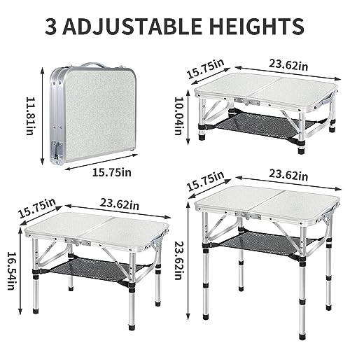 Small-Folding-Camping-Table-3-Heights-Adjustable-Portable-Folding-Camp-Table-2Ft-24L-x-16W-Aluminum-Foldable-Picnic-Table-with-Mesh-Layer-White-Folding-Table-for-Outdoor-Indoor-Beach-BBQ