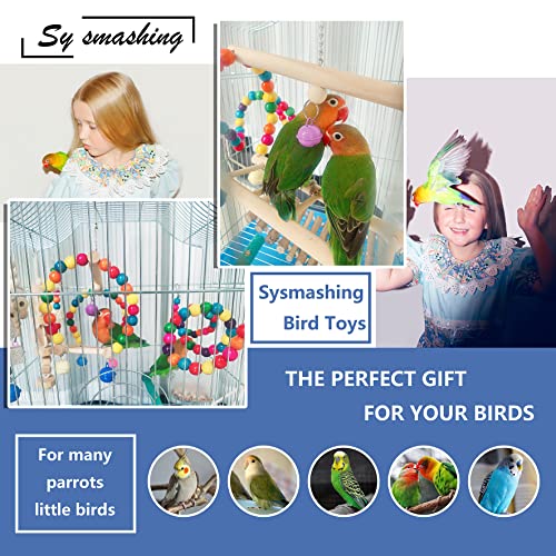 image for Sysmashing 22 Packs Bird Parakeet Cockatiel Toys,Parrot Swing Chewing 