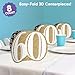 Big Dot of Happiness 3D Gold 60th Birthday Centerpiece Table Decorations, Freestanding Adult 60th Birthday Party Centerpieces - 8 Count