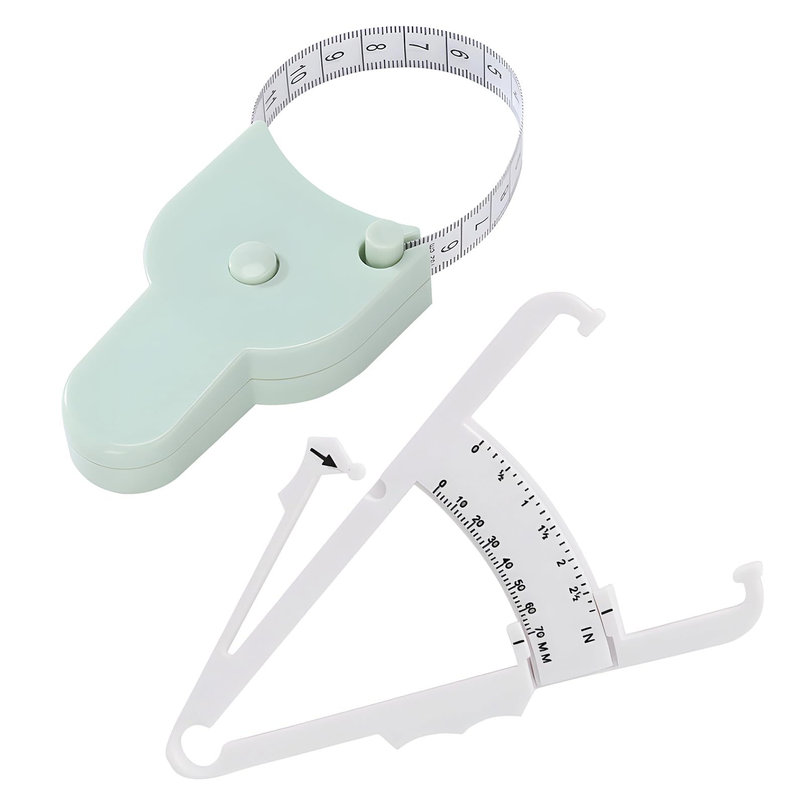 Body Fat Caliper Scale with Measuring Tape, Weight Machine for Body Weight, Karada Scan Machine Full Body Checkup, Vernier Caliper for Accurate Body Fat Percentage Measurement, Nordic Green