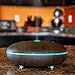 Quamii Aromatherapy Essential Oil Diffuser - 400ml Ultrasonic Cool Mist Aroma Humidifier with 7 Color Changing LED Lights, Adjustable Mist Mode and Waterless Auto Shut-Off (Dark Bamboo Woodgrain)