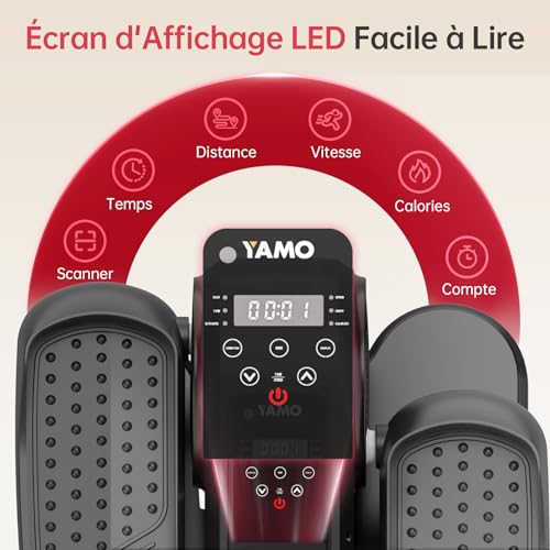 Appareil Elliptique de Bureau, Vélo Elliptique Électrique avec Télécommande et Écran LED, 12 Vitesses Réglables, Pédalier d'Appartement pour Seniors et Adultes – Image 4