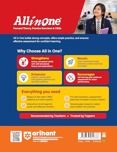 Image of Arihant All in One English Communicative Class 10 for CBSE Exam 2026-27 | NCERT Based Complete Theory, Practice Exercises, CBQs, A-R, Sample Papers & Mind Maps | Revised Edition as per Syllabus
