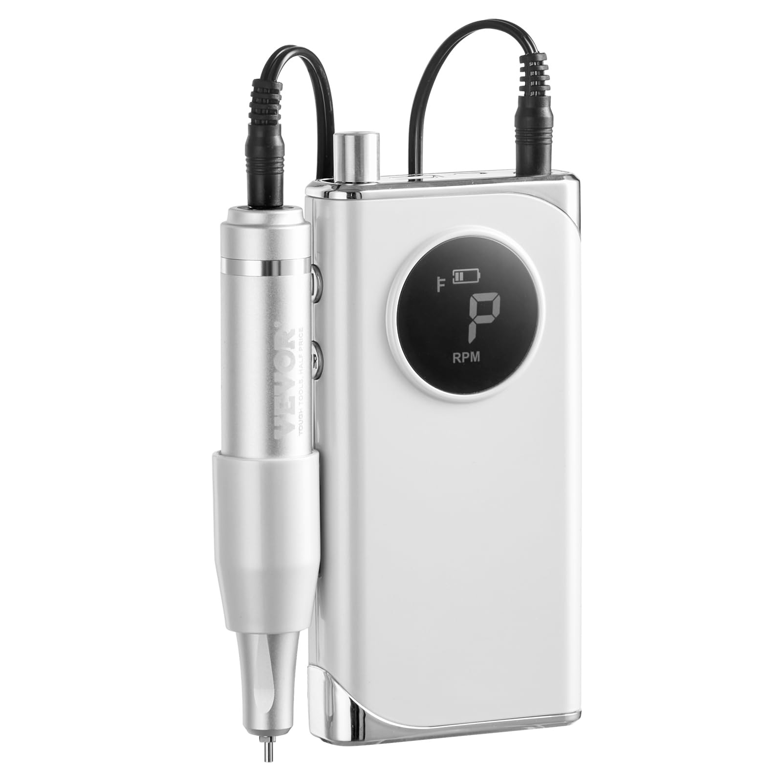 VEVOR Taladro de Uñas Eléctrico Recargable, Máquina de Lima de Uñas Inalámbrica Portátil de 40.000 RPM, Herramienta de Amoladora de Gel Acrílico para Manicura Pedicura Tallar Esmalte, 157 x 76 x 42 mm