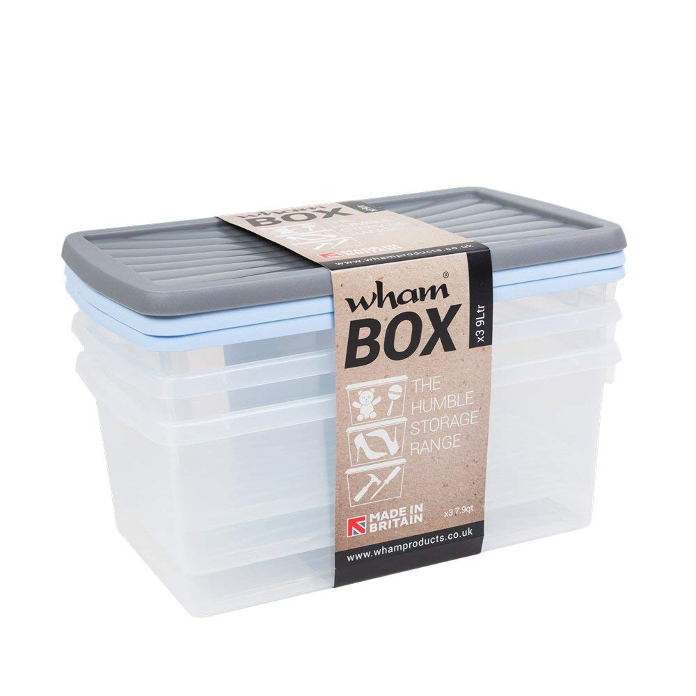 9.0 Litre Wham Box and Lid Pack of 3