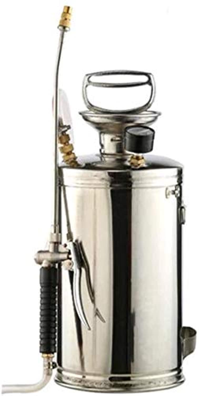 Garden Sprayer Stainless Steel Watering Spray Agricultural Sprayer Garden Water Spray Bottle With Safety Valve Pressure Gauge 8L /13L (Color : Silver, Size : 8L) (13L)