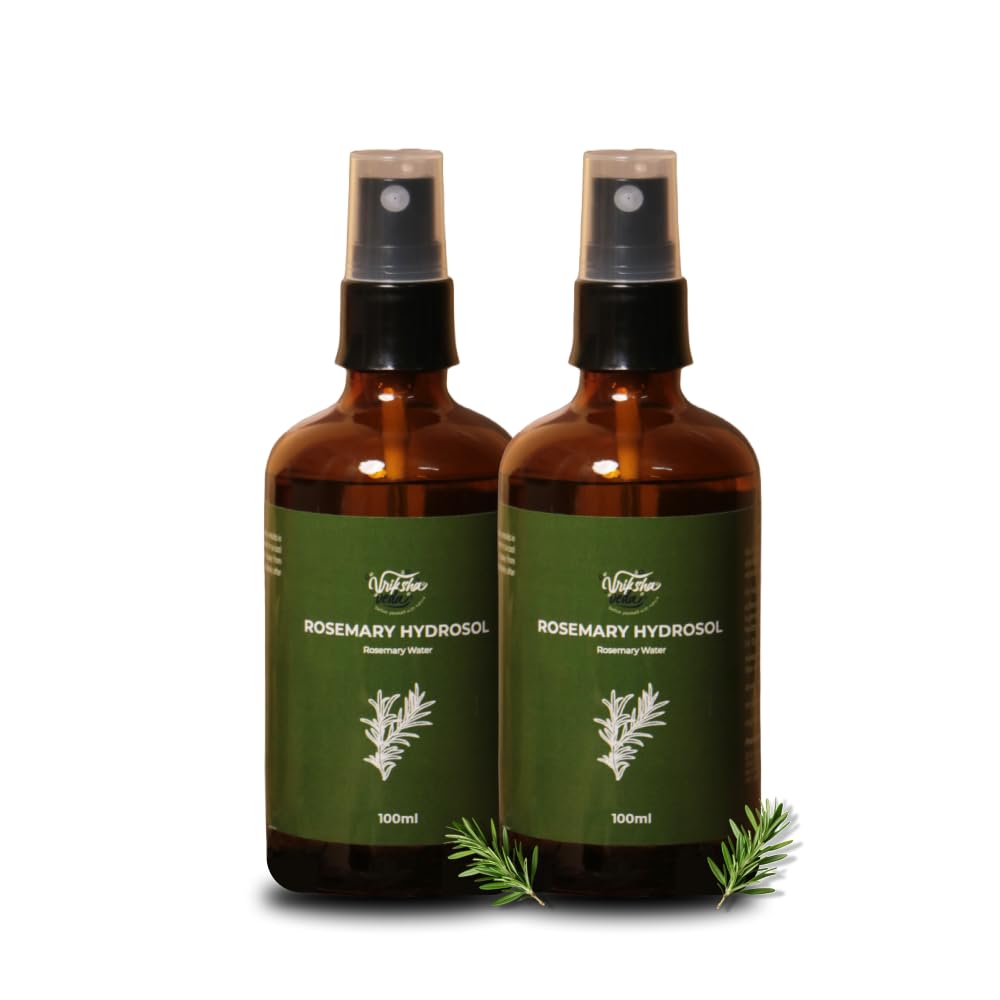 Vriksha Veda Rosemary Hydrosol I Pure I Steam Distilled in Uttarakhand ISuitable for all Hair types I 100 ml pack of 2-image-42