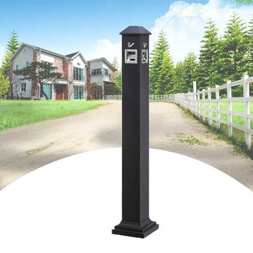 Cendrier sur pied de 119 cm en métal noir avec seau amovible pour l'intérieur et l'extérieur