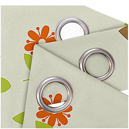 Kinderkamer Verduisterende Gordijnen Kleur tekenfilm giraf bloemen 3D Drukpatroon ondoorzichtige met oogjes Home Decor… - Image 5