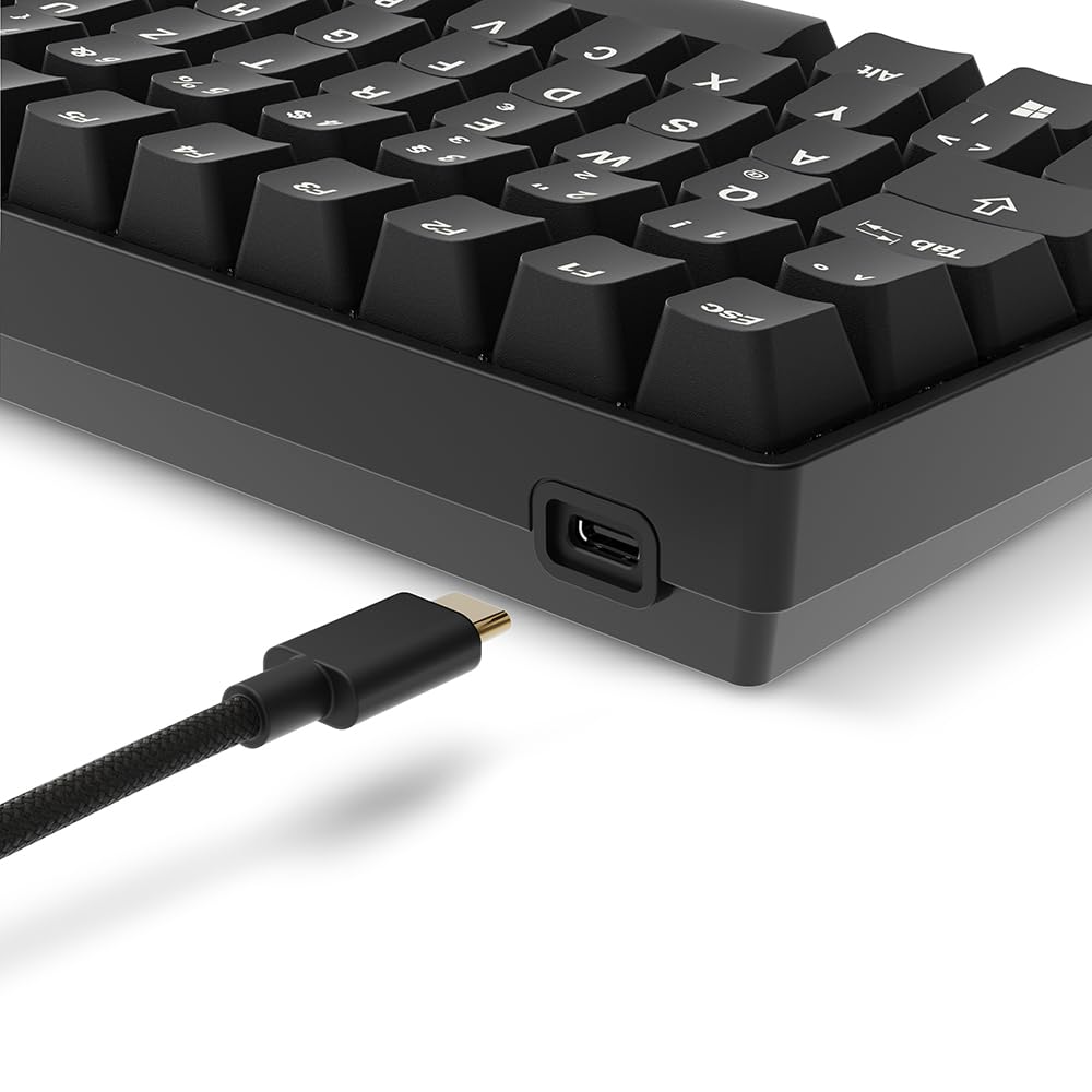 Sharkoon Skiller SGK50 S3 PBT Schwarz RGB Gaming Keyboard Gateron G PRO 3.0 Yellow 75% Layout