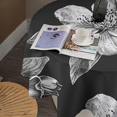 Nappe ronde imperméable fleurie 152cm pour table de salle à manger - 8