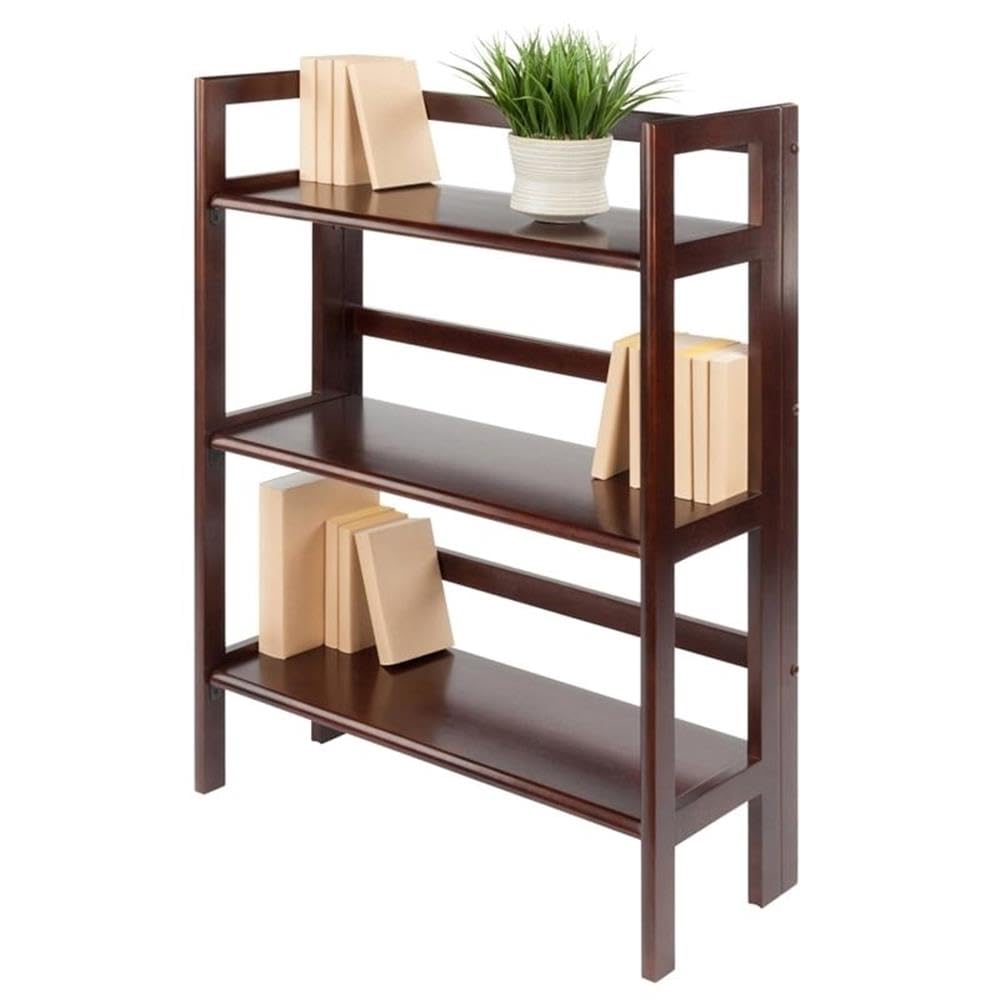 Amazon.com: Pemberly Row 3-Tier Solid Wood Folding Book Shelf