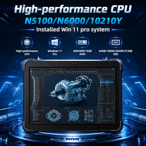 Image of Yeyoo 21.5 inch Fanless Industrial Panel PC, All-in-One Touch Screen Computer, Intel 7-12th 8-16 Ram 128-512 SSD, IP65 Waterproof, Win11, Rich I /O (HD, LAN, COM),VESA /Embedded Mount (21.5 inch /1255u /16+512)