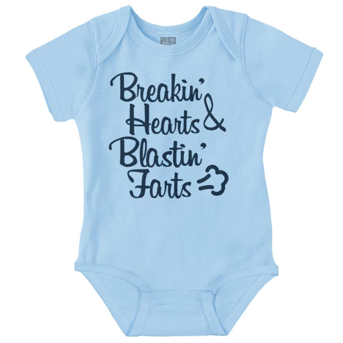 Breakin Hearts Blastin Funny Silly Baby Romper Boys or Girls