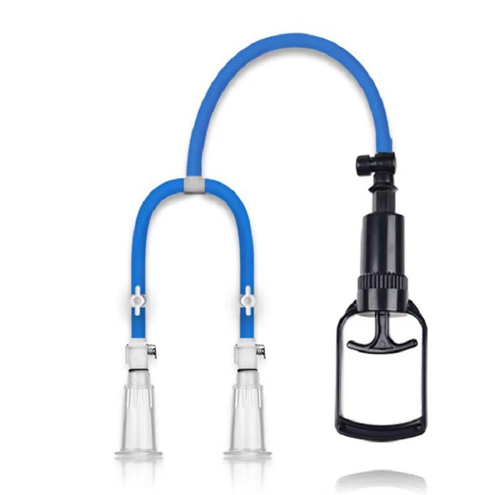 Aspirateur de tétons SM, puissance d'aspiration, pompe à tétons, pompe à seins, agrandissement des seins, succion du clitoris, jouet sexuel SM for femmes(Blau)