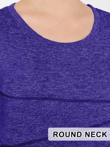 Image of Kimmery Workout Tops for Women Short Sleeve Shirts for Women Quick Dry Line Decor Yoga Tops