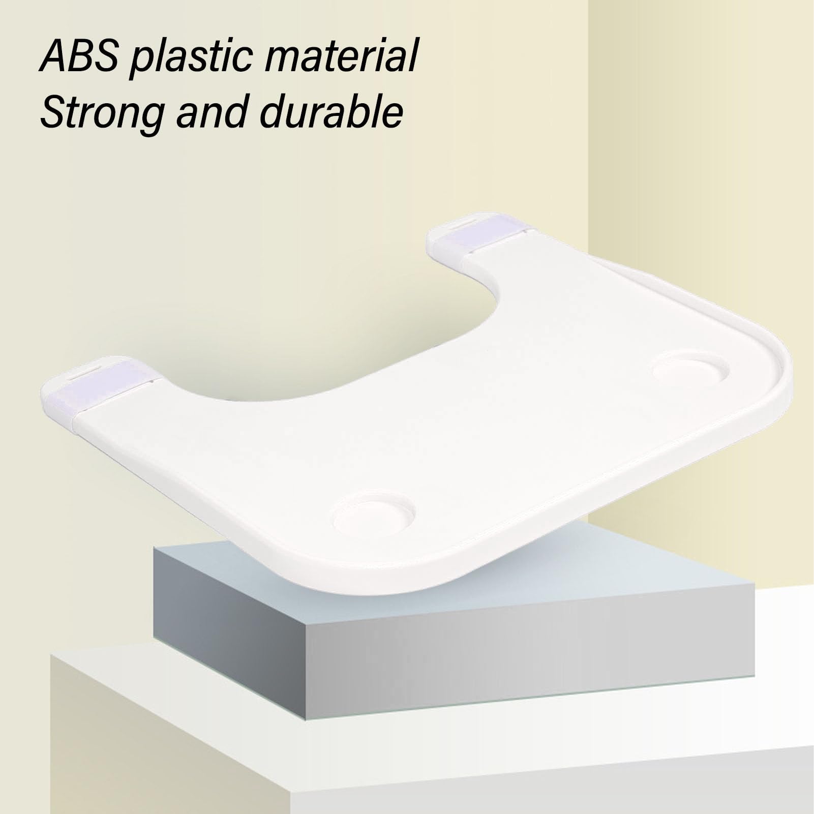 Wheelchair Lap Tray, Wheelchair Dining Table Board, Removable Thicken Wheelchair Lap Tray Portable Wheelchair Desk Accessories for Rest Home Elderly Eating Reading (White)