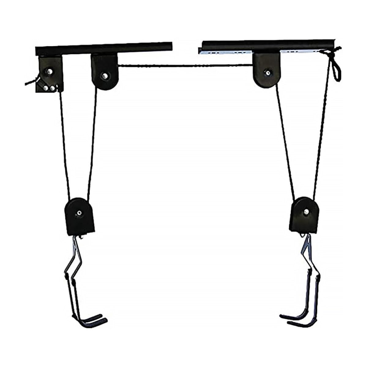 TOYANDONA Soporte de Techo para Bicicleta de Acero Ganchos y Mecanismo de Bloqueo de Seguridad para Elevación Suave en Garaje