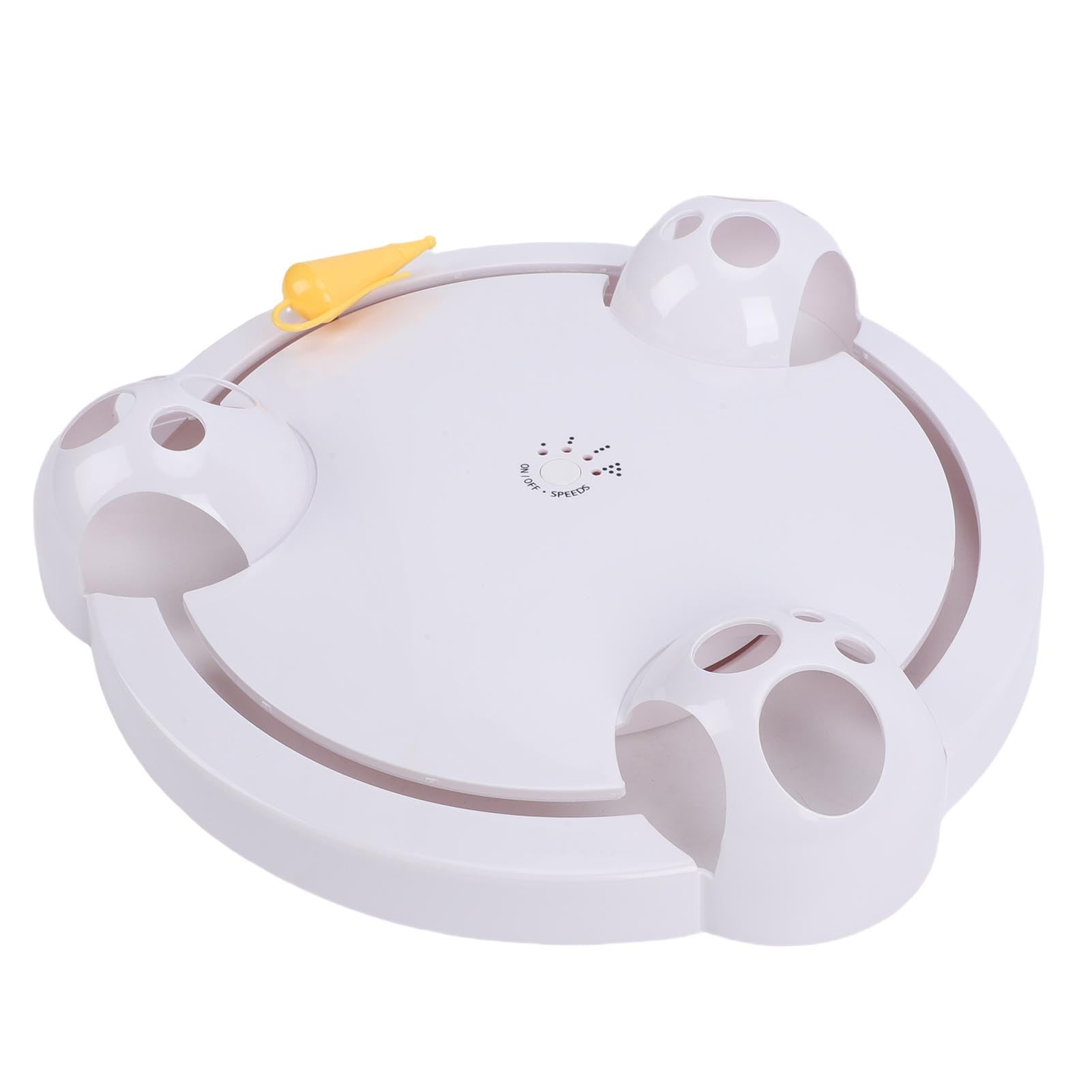 FILFEEL Giocattolo per Gatti Rotante Automatico - Giocattolo Elettronico Interattivo con Piattaforma Girevole per Gatti da Interni, da Gioco in Movimento Alimentato a Batteria per Istinti e Promozione